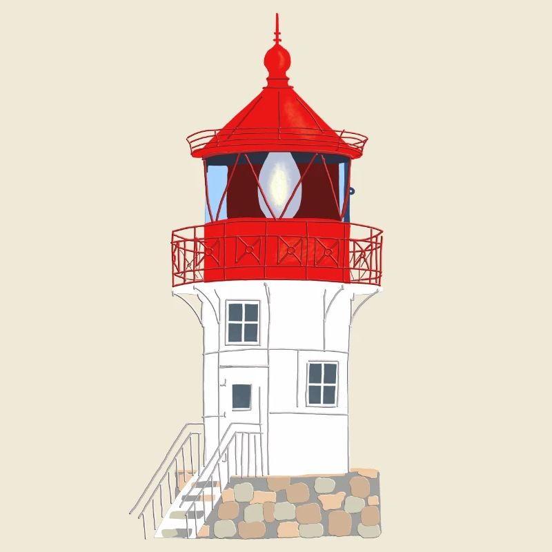 Insel Hiddensee, Leuchtturm Gellen, ohne Text