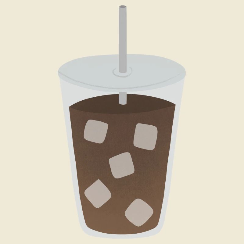Motif de cube de café glacé