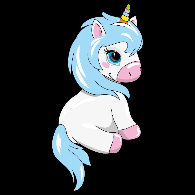 Timide mignon bébé licorne