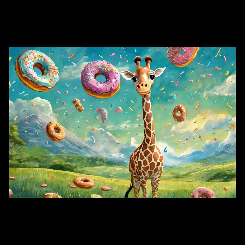 Giraffe im Schlaraffenland
