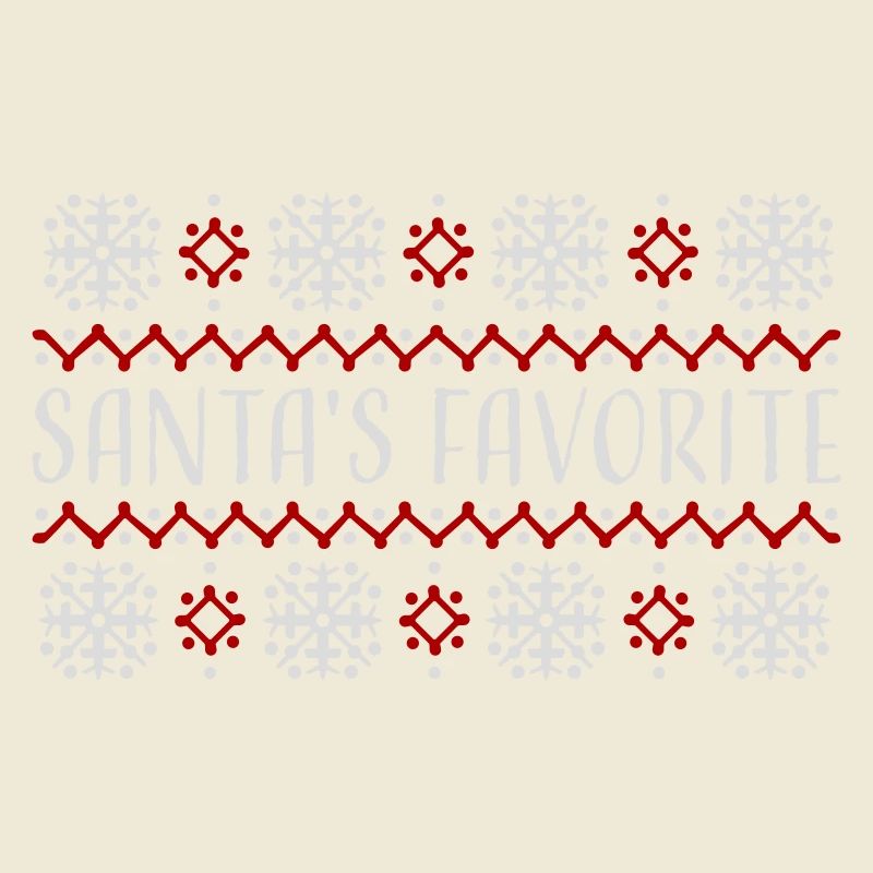Santa's Favorite Weihnachtspullover Schneeflocken