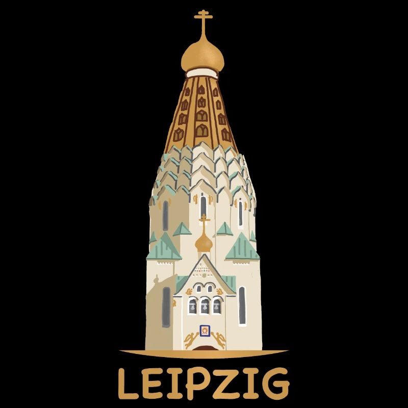 Leipzig, Église du Souvenir russe, dessin