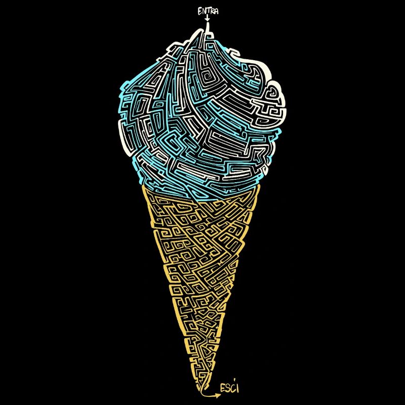 Glace Italienne labyrinthique (contours)