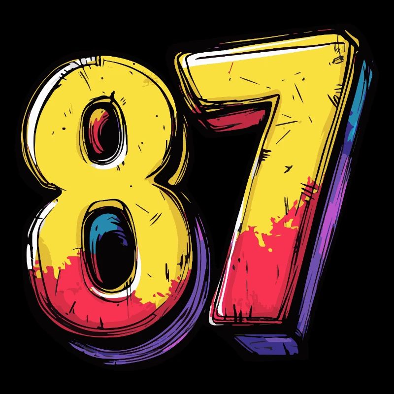 87 Zahl Comic