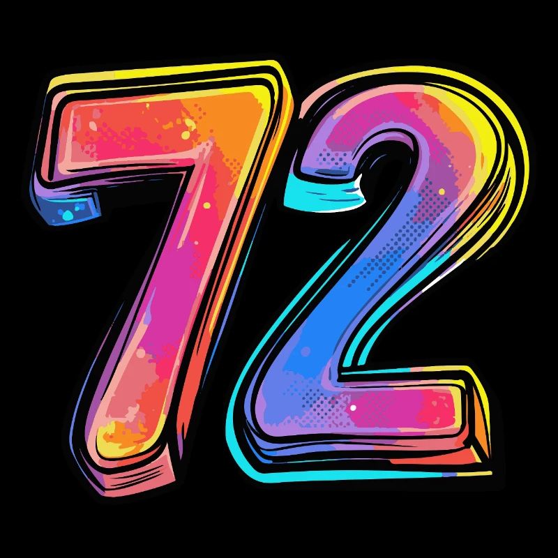 72 Zahl Comic
