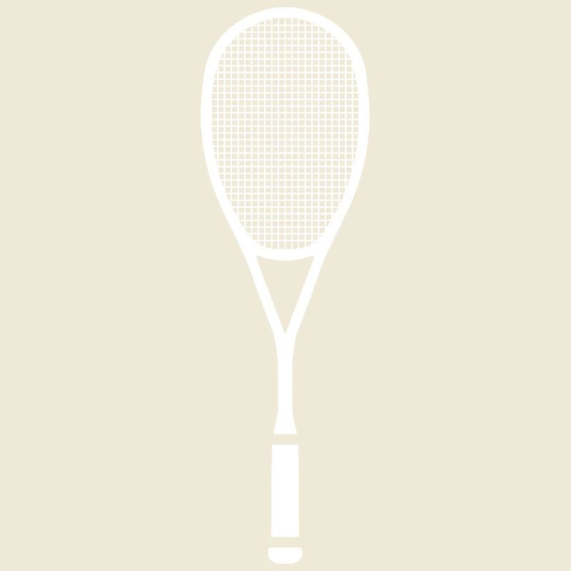 Squash Tennis Racket Split White