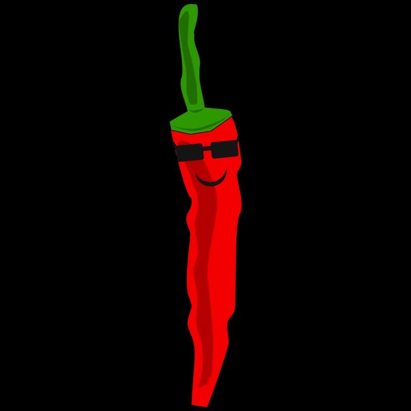 Coole Peperoni mit Sonnenbrille