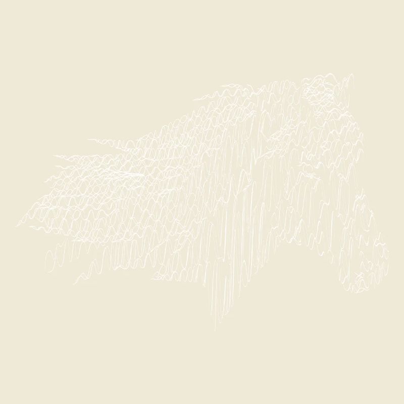 Pferd Schraffur Design Weiß