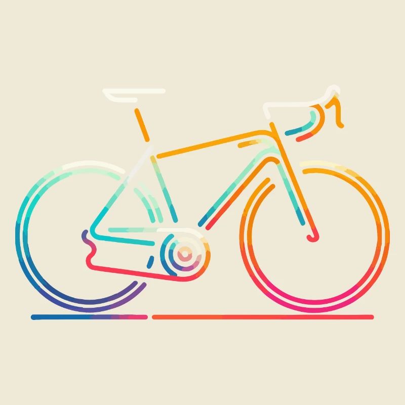 Dessin au trait de cyclisme vibrant