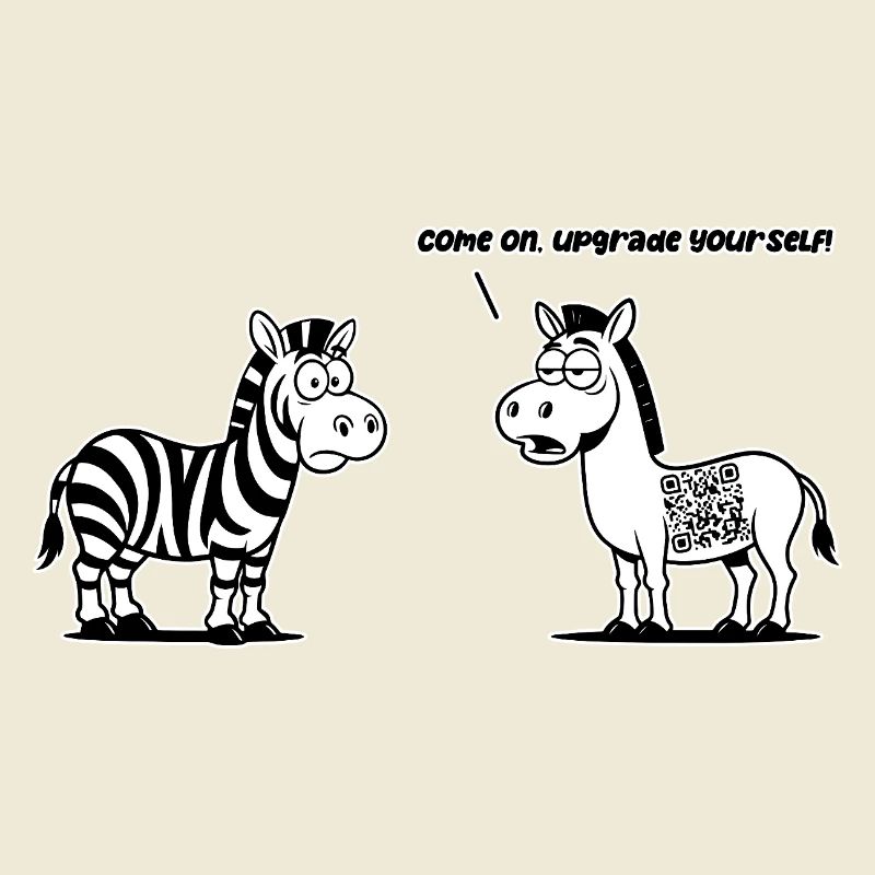 Funny Zebra with QR Code Upgrade