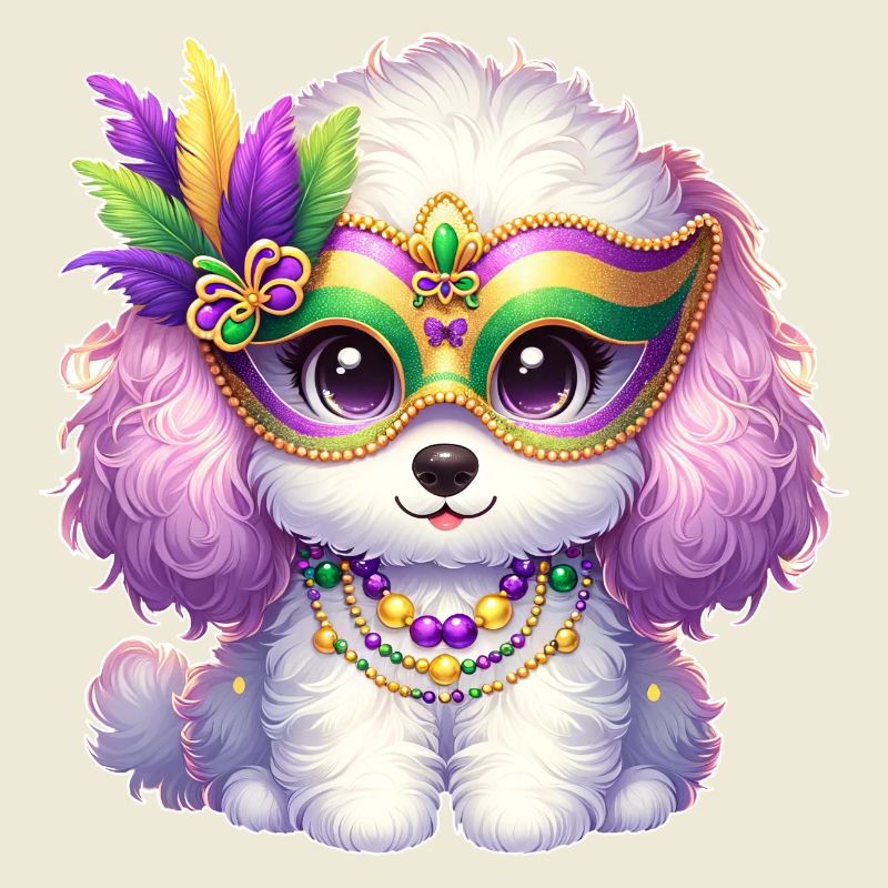 Mardi Gras Poodle Design