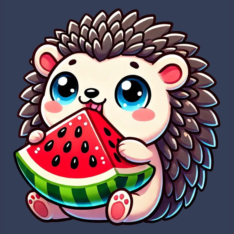 Hérisson avec conception de fruits d’été de pastèque