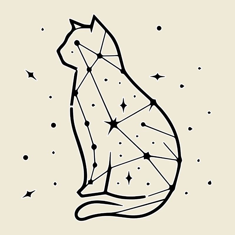 Dessin au trait de chat