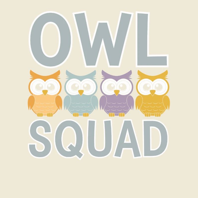 Eule Gruppen Design Eule Squad