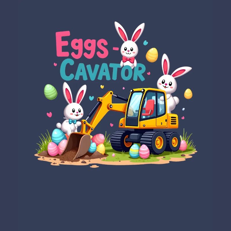 Eggs Cavator Easter Bunny Excavator Egg Circle