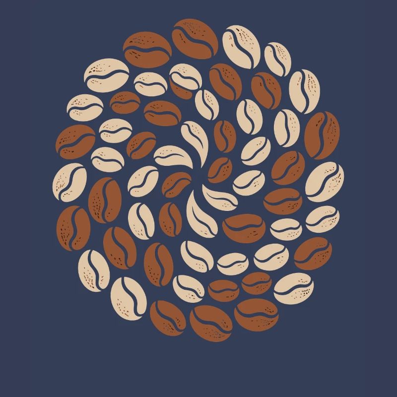 Coffee Bean Pattern Circle Lover