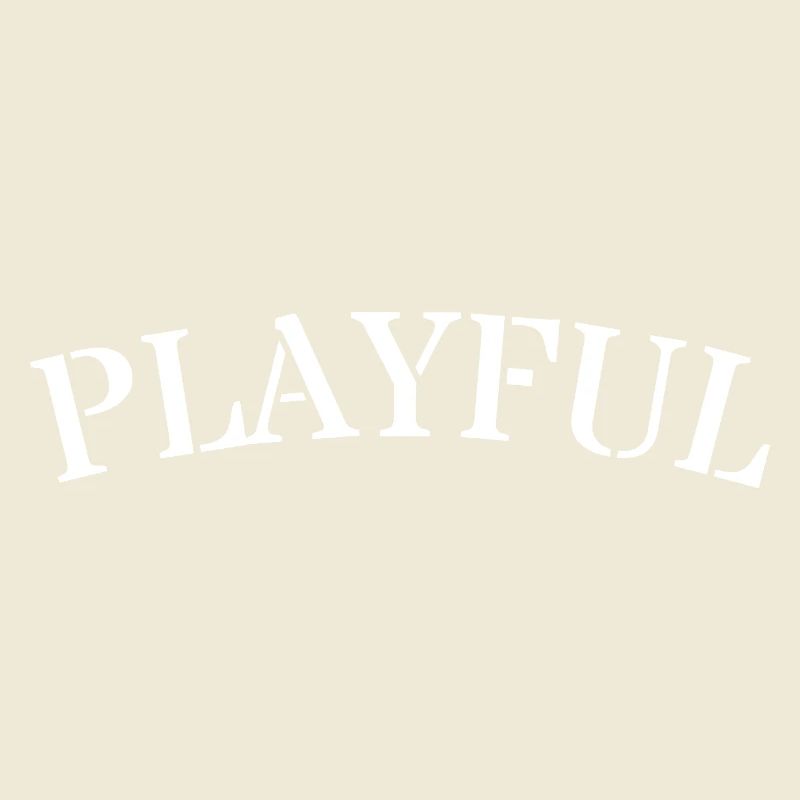 Verspielt Minimal Text Design Spruch