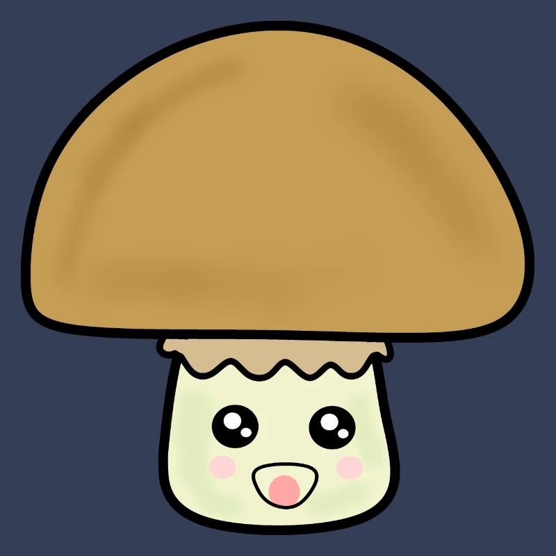 Champignon champignon mignon avec visage