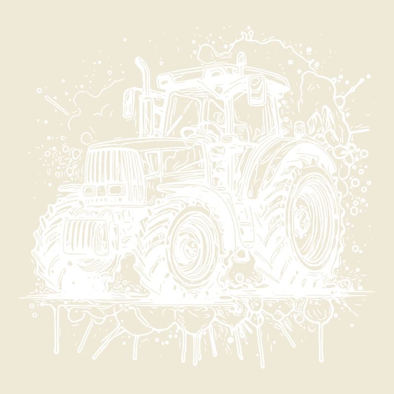 Traktor Splash Design mit Feld Schlepper Experten
