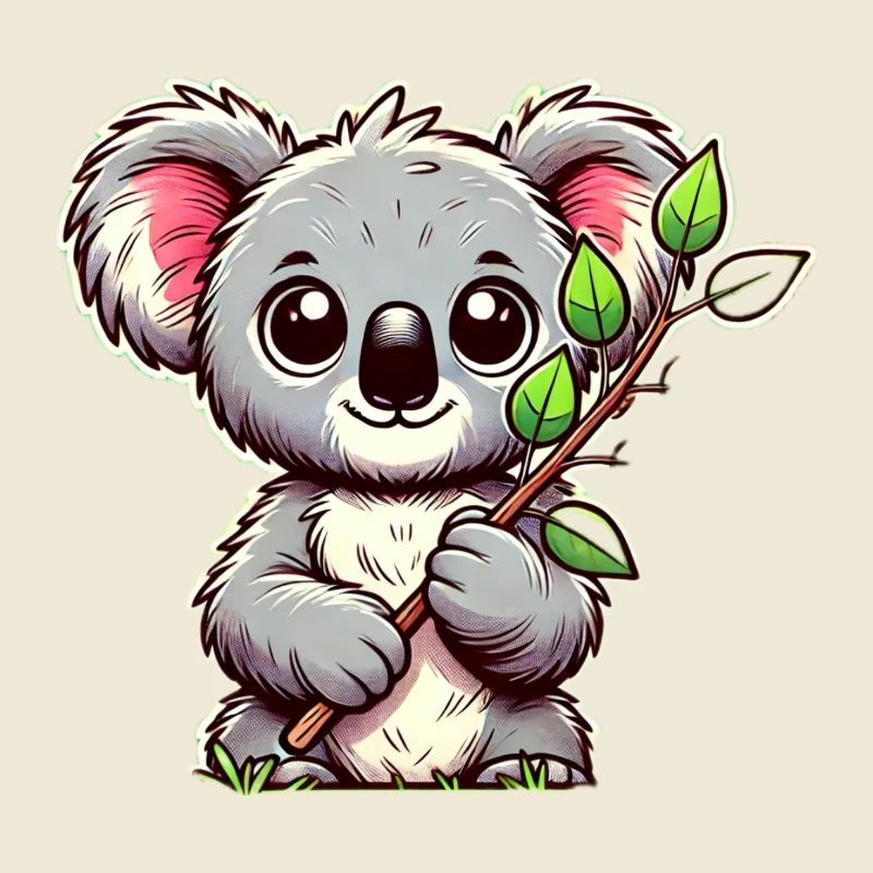 Koala mit Eukalyptus