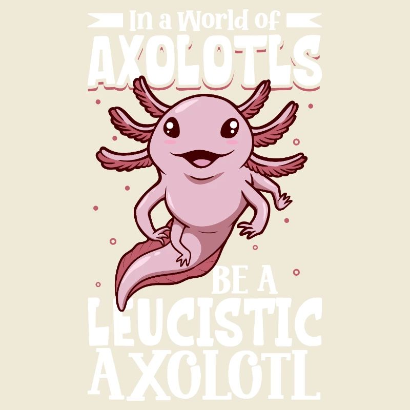 Sei ein Leucistic Axolotl