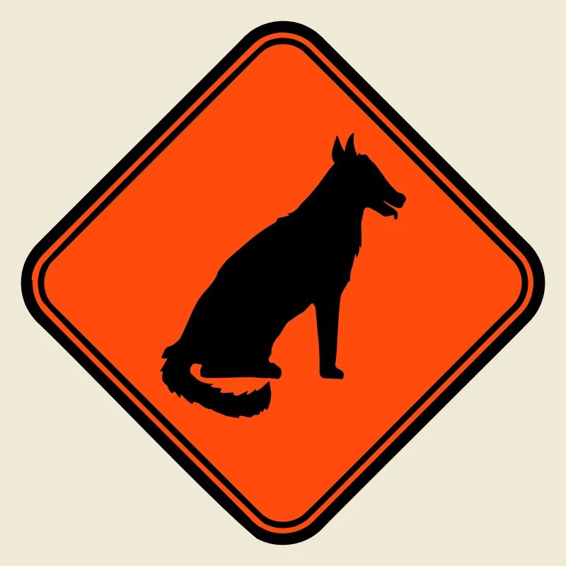 Dog Warning Sign Warning Note Danger Symbol