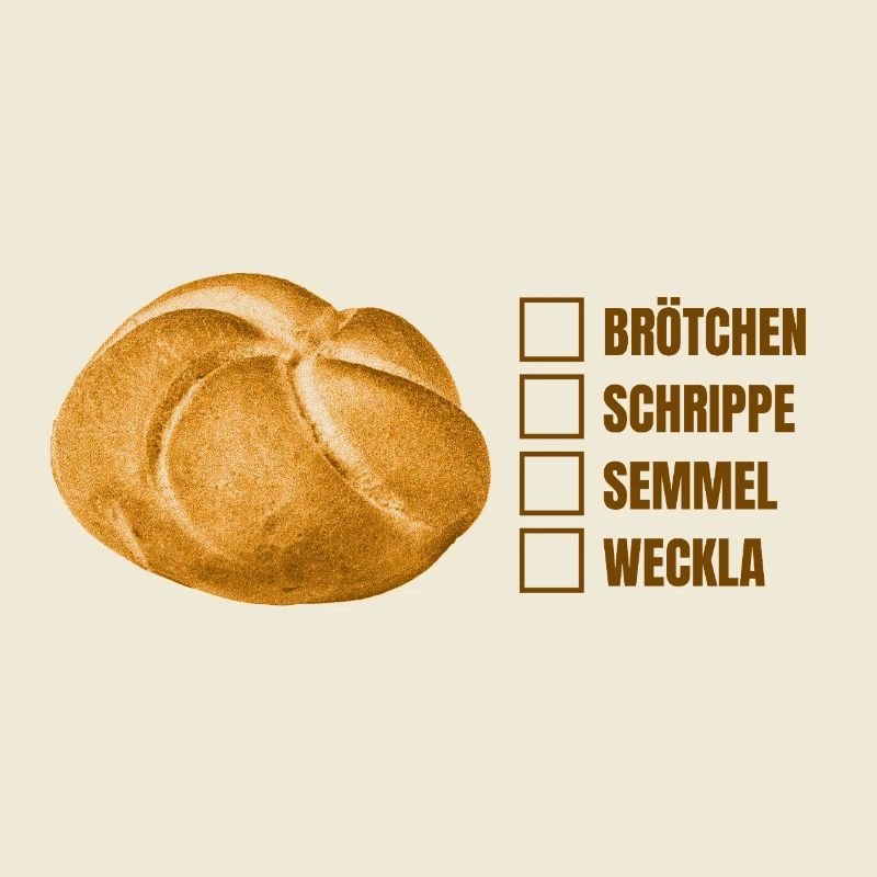 Brötchen oder Semmel? – Lustiges Dialekt-Design