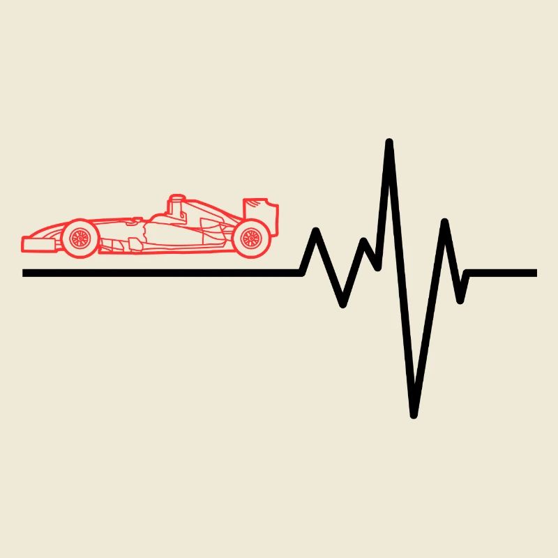 Red Racing Car Outline Graphic