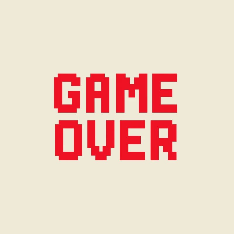 Retro Pixel Game Over Graphic