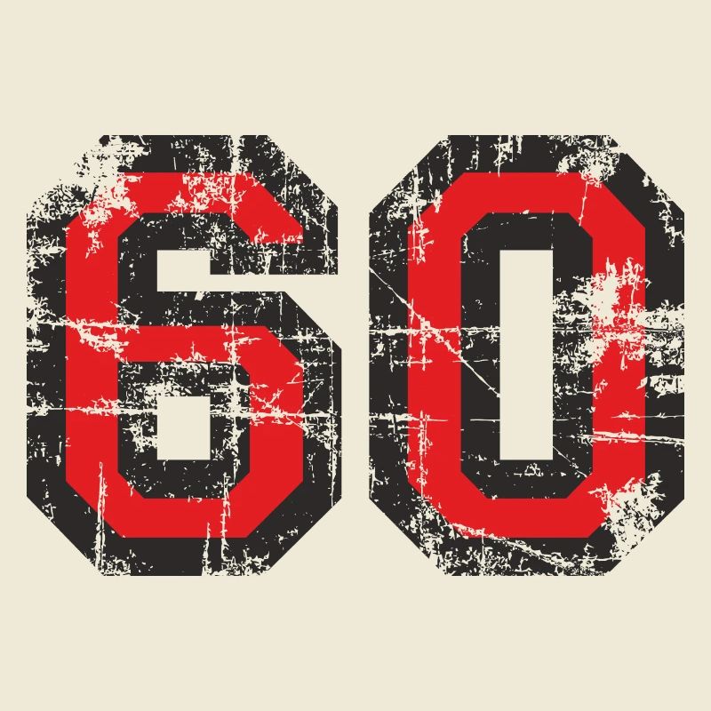 Number 60 Sixty 60th Birthday Design (EU)