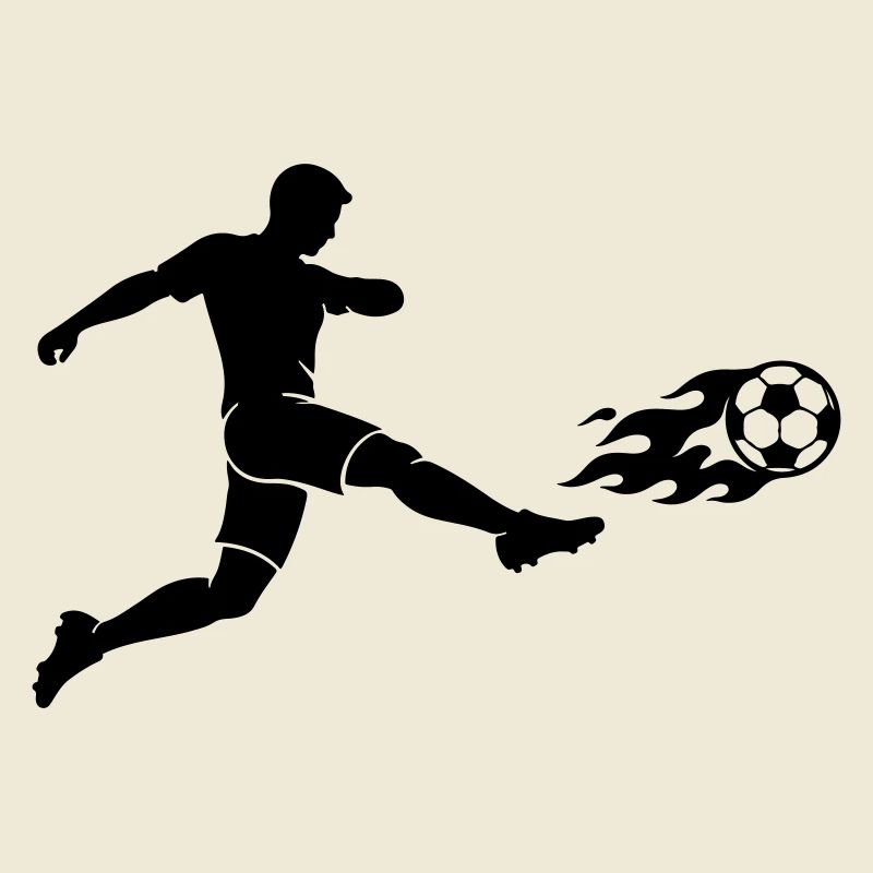 Soccer Striker Silhouette
