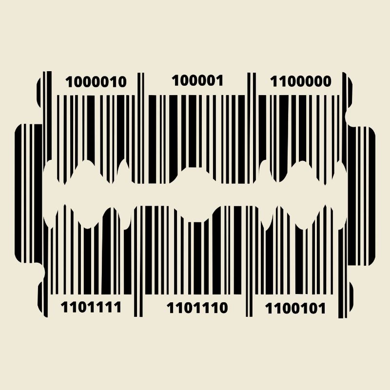 Razor blade with secret code