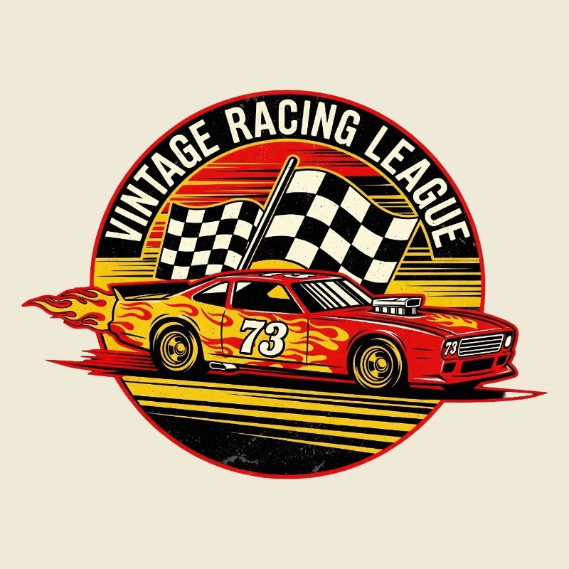 Conception de drapeaux de course vintage