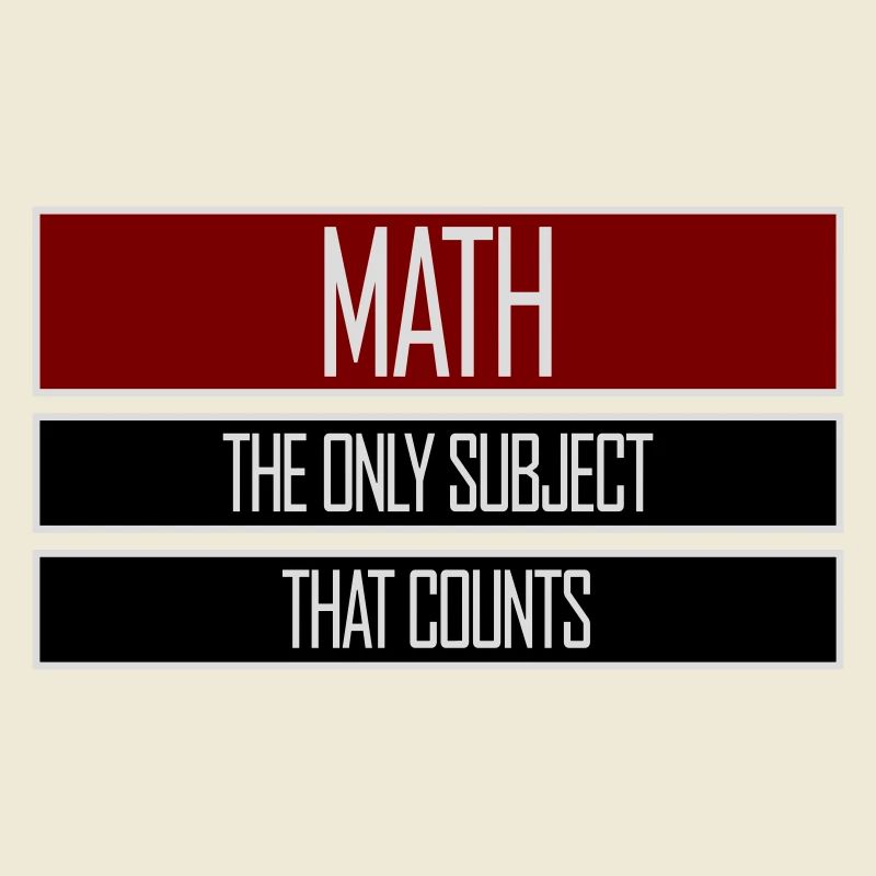 Math The Only Subject That Counts Nerd Mathe Logo