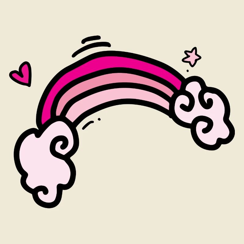 Pastel Pink Rainbow Clouds