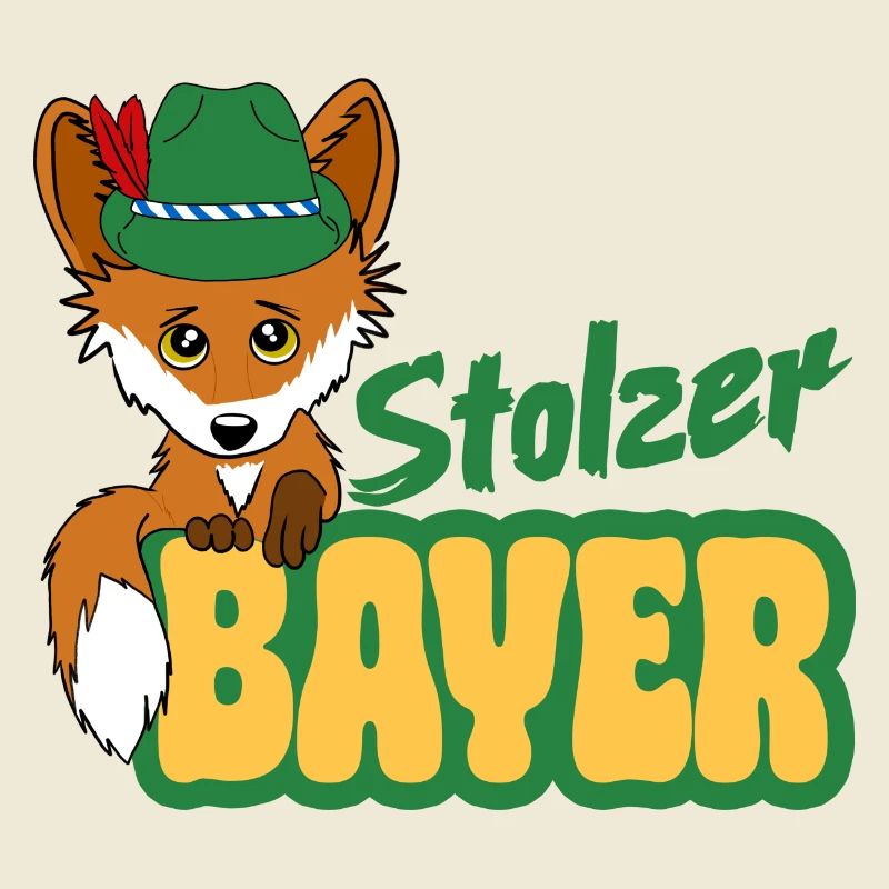 Proud Bavarian - Fox with Bavarian Hat