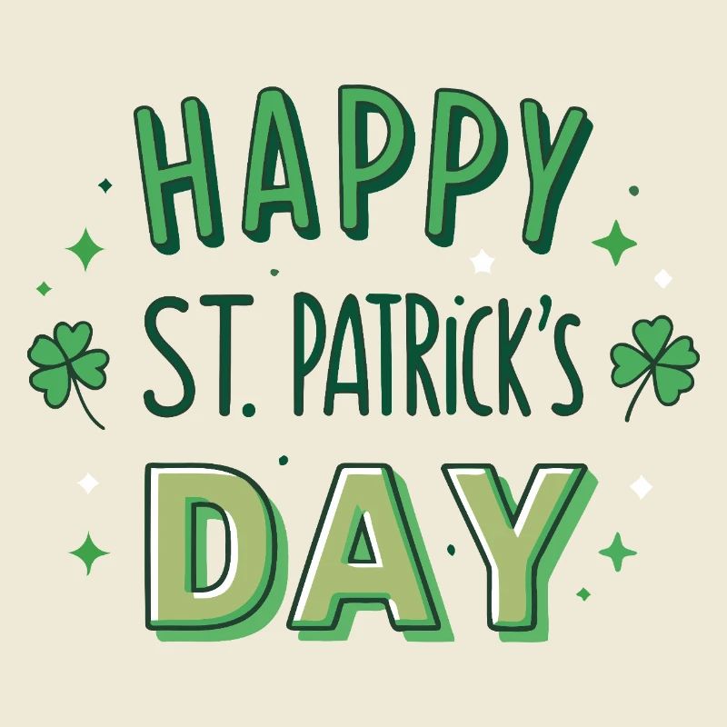Joyeuse Saint-Patrick Graphisme Vert