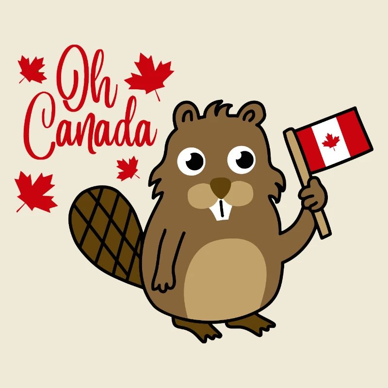 Oh Canada Beaver Flag Bear
