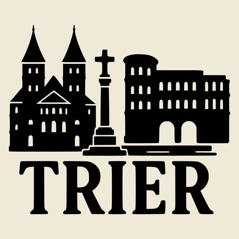 Trier Landmark Silhouette