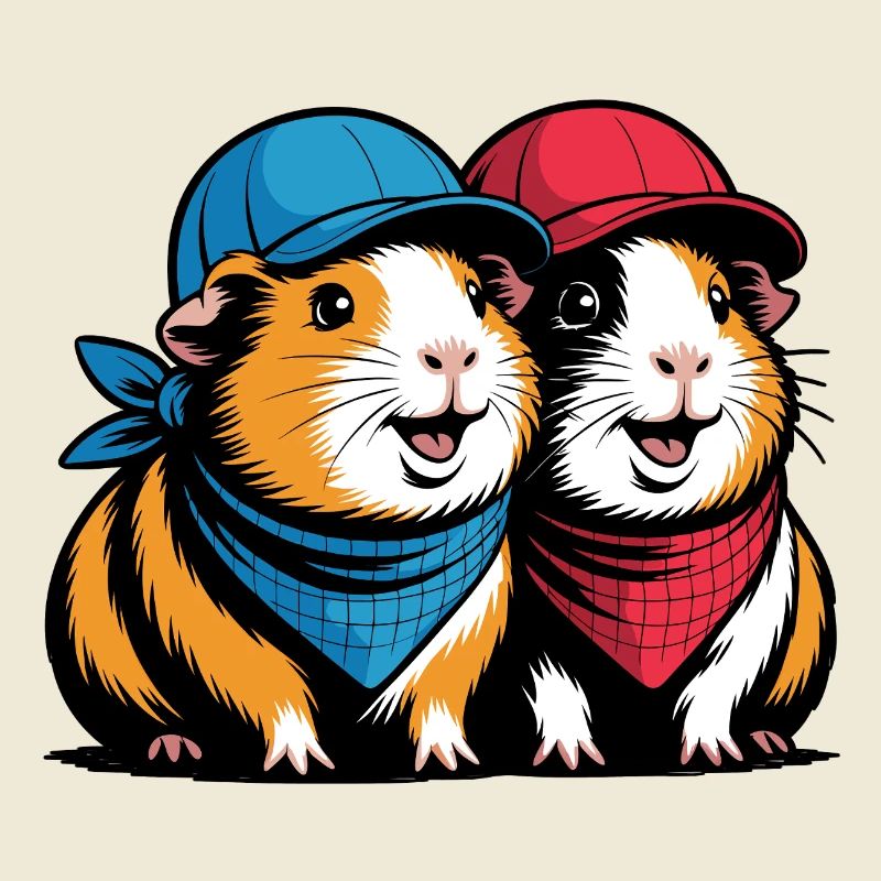 Amis cochons d’Inde mignons – Motif drôle d’animal