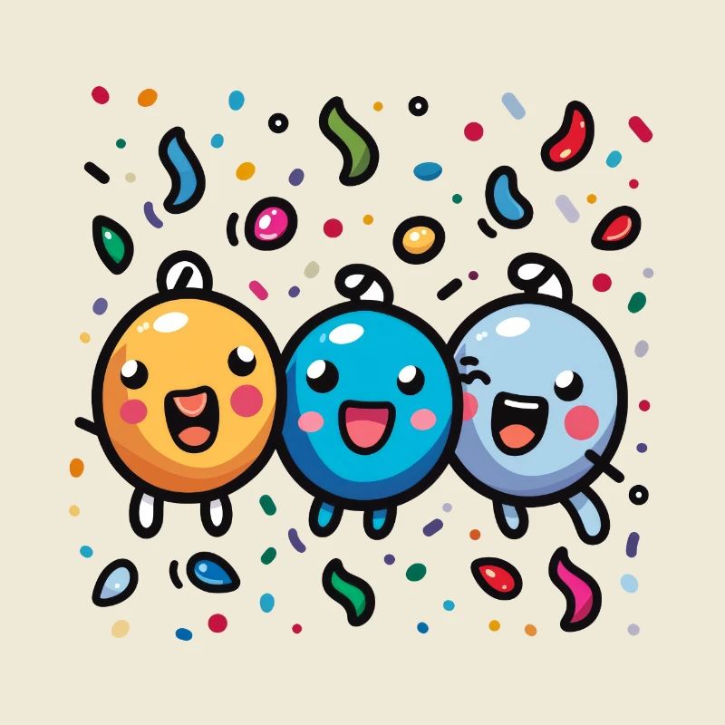 Carnival joy with confetti
