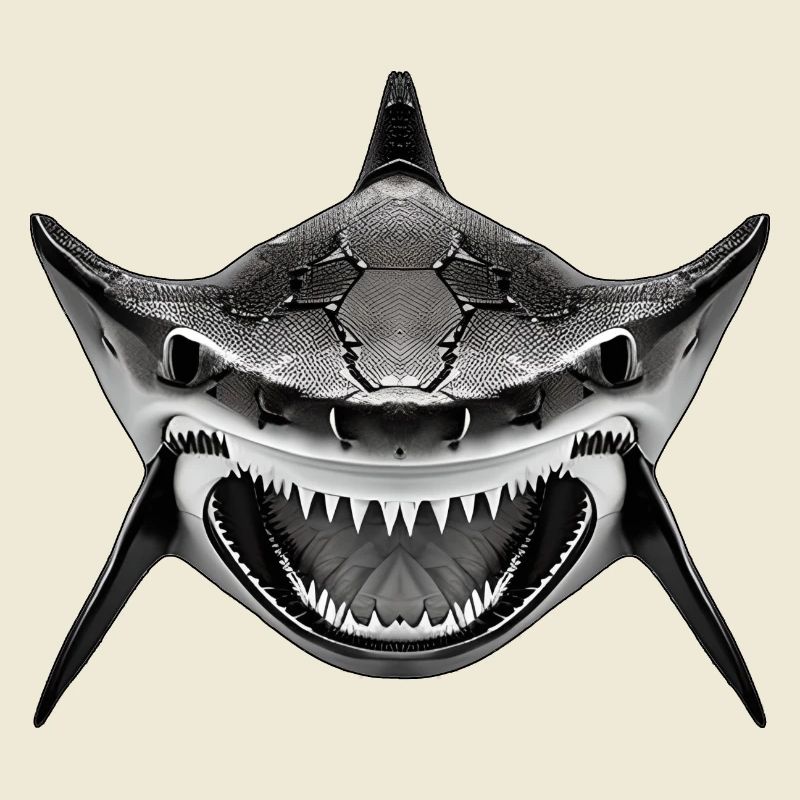 Requin avec la gueule ouverte