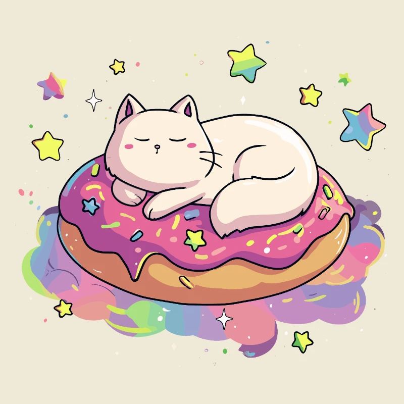 Cat Cuddle Donut Dream