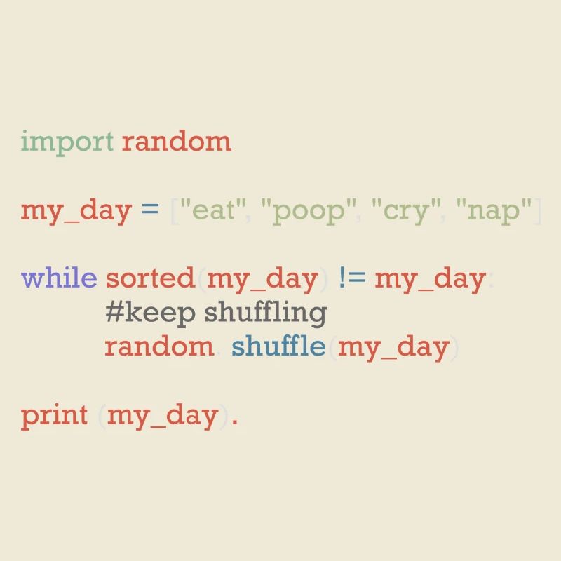 Lustiger Python-Code über den Alltag, Baby
