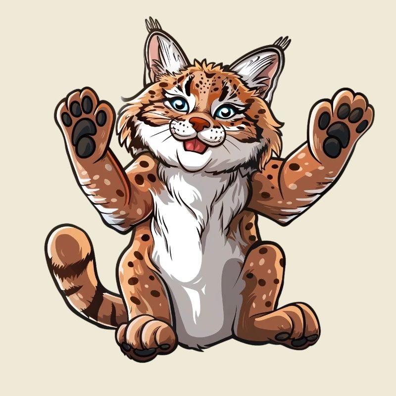 Cute Laughing Lynx