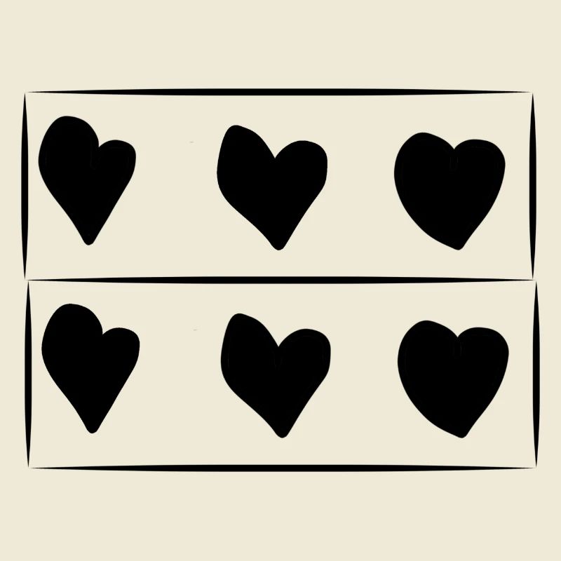 Six Hearts Heart Rectangle Pattern
