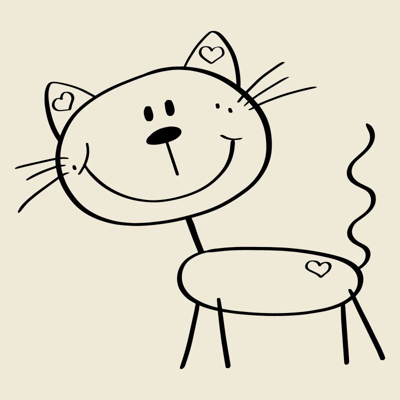 chat chiffre de bâton drôle - bande dessinée - Chats