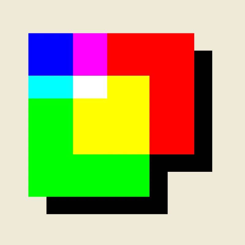 Mélange additif de couleur RVB Coin de couleur