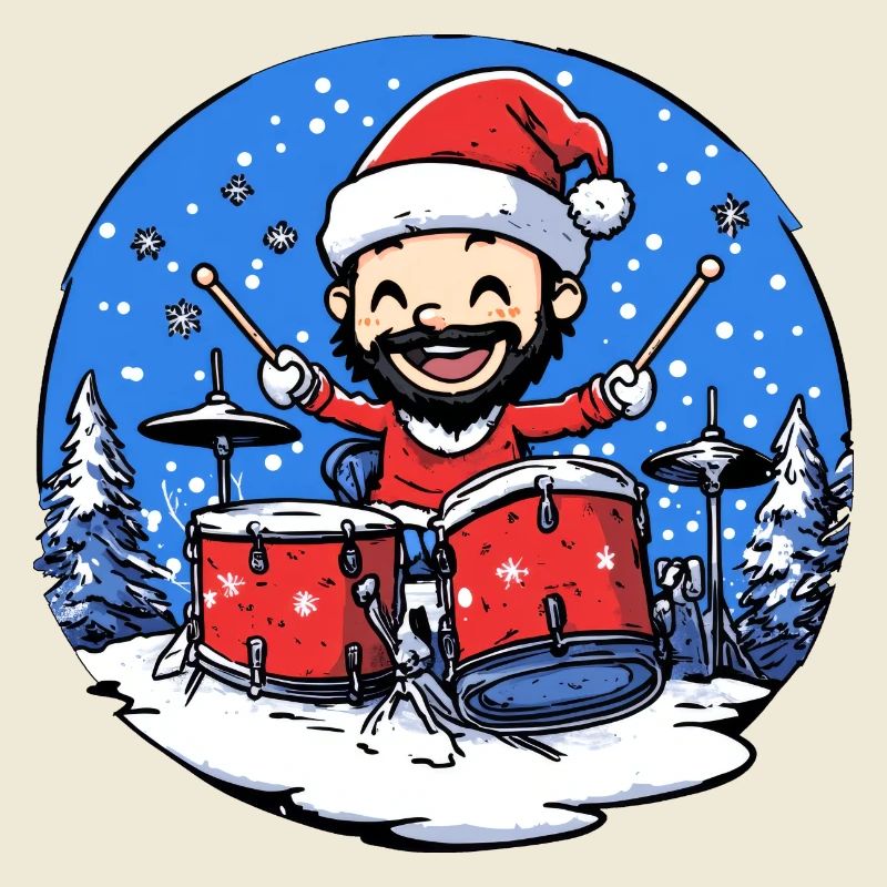 Schlagzeuger Weihnachtsmann