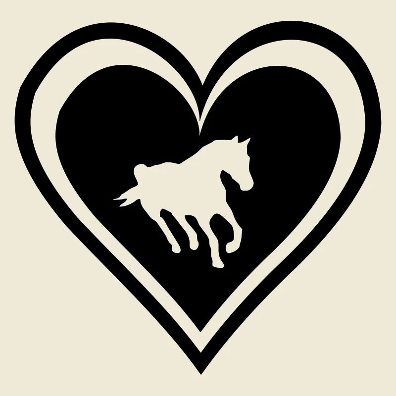 Herz mit Pferd